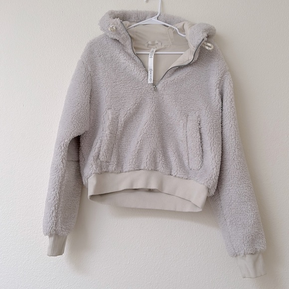 lululemon athletica Jackets & Blazers - Lulu Lemon Oh So Sherpa Half Zip - ebony- size 6